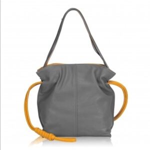 Hynes Victory Drawstring Bucket Gray Shoulder Bag